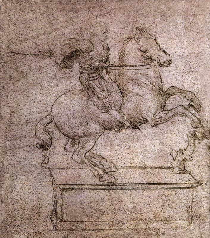 LEONARDO da Vinci Study fur the Sforza-Reiterstandbild oil painting image